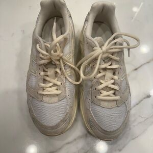 Cream and White Sneakers